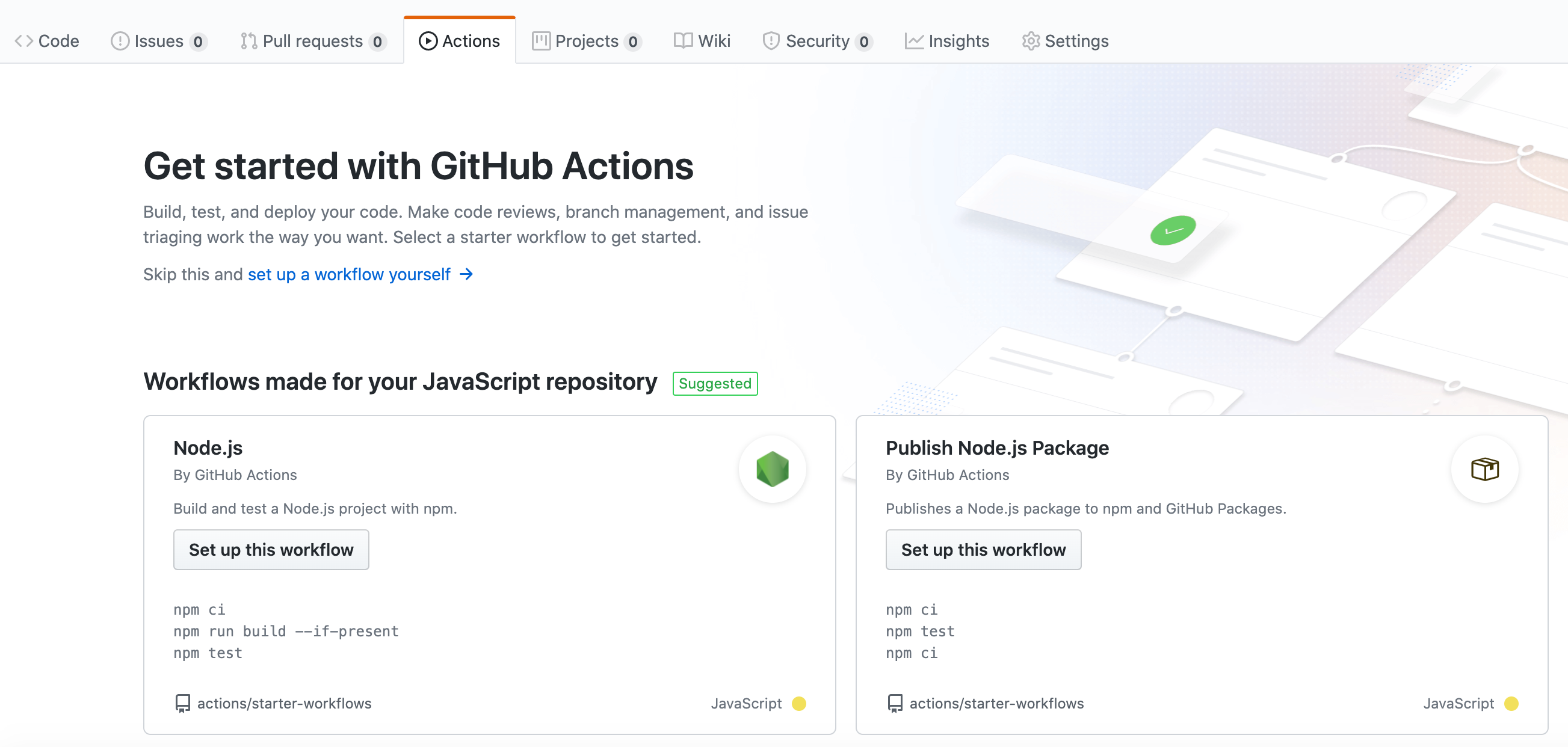 Github Actions on github.com